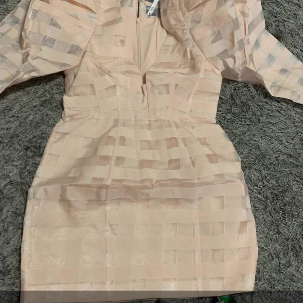 Pastel pink Asos puff Sleeve dress